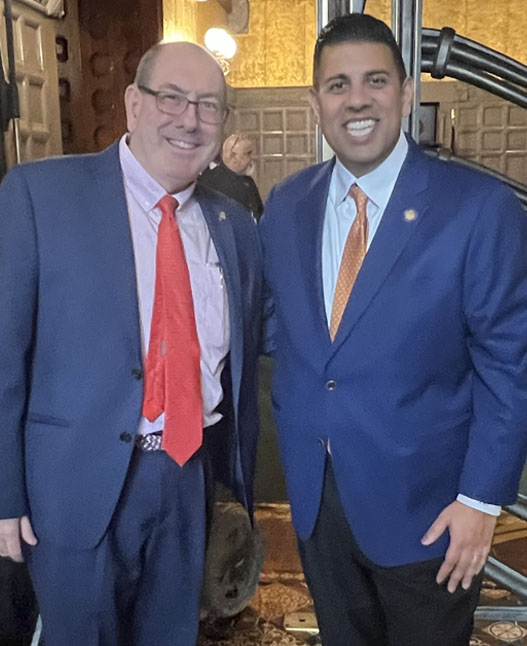 NY State Senator Jeremy Cooney and Dr. Vine at the 2025 MSSNY Physician Advocacy Day