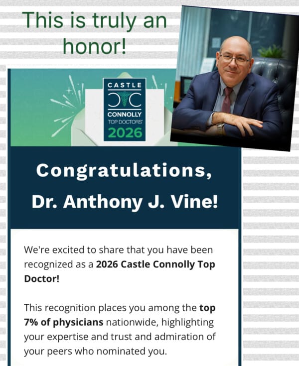 Dr.  Anthony Vine Named 2026 Castle Connolly Top Doctor